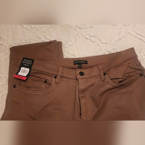 (2) Banana Republic Men's Navy & Khaki Slim Jeans - Picture 6 of 7